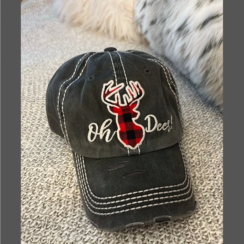 KBETHOS Vintage Gray Oh Deer Baseball Cap